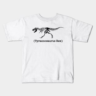 Tyranno Fossil in Black Kids T-Shirt